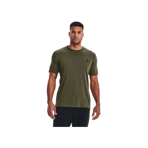 Under Armour T-Shirt UA SPORTSTYLE LC SS 1326799 Khaki Regular Fit ze sklepu MODIVO w kategorii T-shirty męskie - zdjęcie 170270273