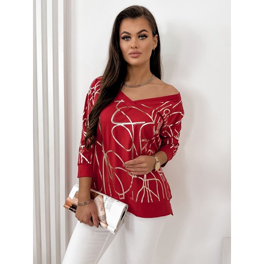 bluzka alines czerwona uni ze sklepu UBRA w kategorii Bluzki damskie - zdjęcie 170272003