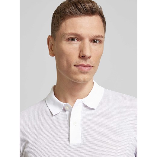 Koszulka polo o kroju slim fit z fakturowanym wzorem model ‘Phillipson’ XL Peek&Cloppenburg 