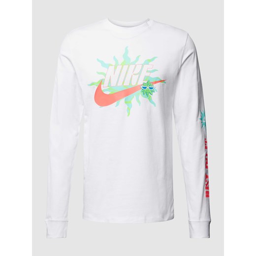 Bluzka z długim rękawem i nadrukiem z logo Nike XXL Peek&Cloppenburg 