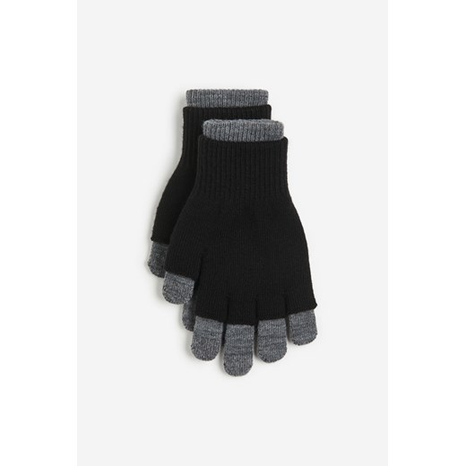 H & M - Rękawiczki/mitenki do ekranów dotykowych - Czarny H & M 134;170 (8-14Y+) H&M
