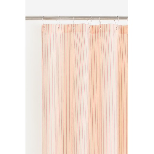 H & M - Zasłona prysznicowa w paski - Różowy H & M 180x200 H&M