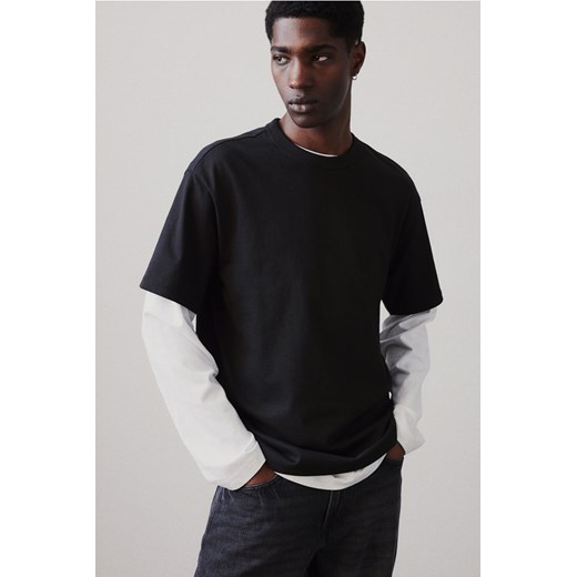 H & M - T-shirt COOLMAX Loose Fit - Czarny ze sklepu H&M w kategorii T-shirty męskie - zdjęcie 170274190