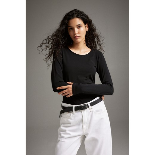 H & M - Top z długim rękawem - Czarny ze sklepu H&M w kategorii Bluzki damskie - zdjęcie 170274272