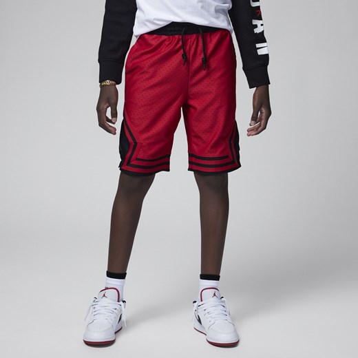 Spodenki z siateczki dla dużych dzieci (chłopców) Jordan Dri-FIT - Czerwony Jordan M Nike poland