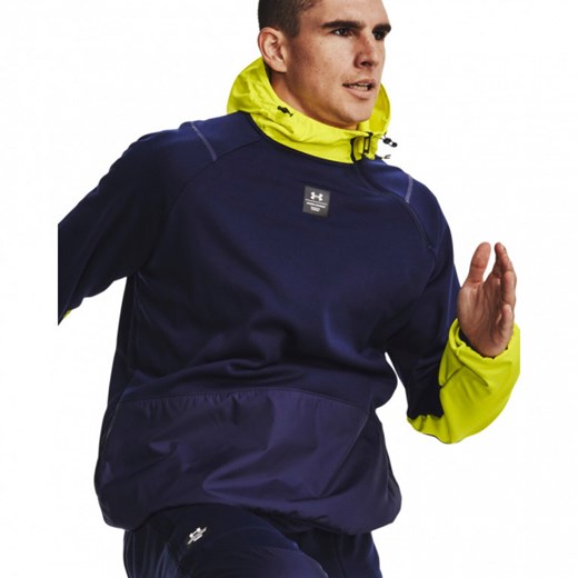 Męska bluza treningowa Under Armour UA RUSH™ Fleece Hoodie - granatowa ze sklepu Sportstylestory.com w kategorii Bluzy męskie - zdjęcie 170276763