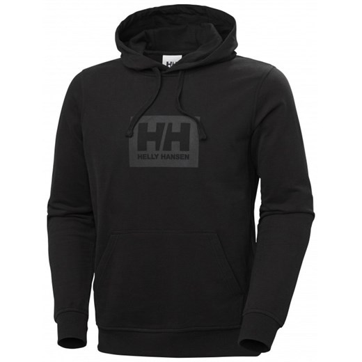 Męska bluza dresowa nierozpinana z kapturem HELLY HANSEN HH Box Hoodie - czarna Helly Hansen XS Sportstylestory.com wyprzedaż