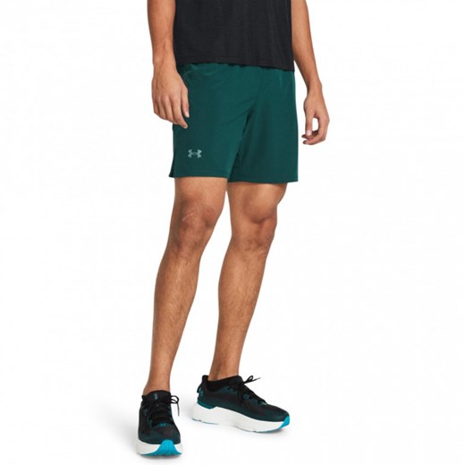 Męskie spodenki do biegania Under Armour UA Launch Pro 7'' Shorts - zielone ze sklepu Sportstylestory.com w kategorii Spodenki męskie - zdjęcie 170278470