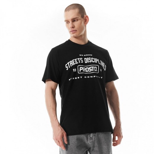 Męski t-shirt z nadrukiem Prosto Snorpy  - czarny S Sportstylestory.com