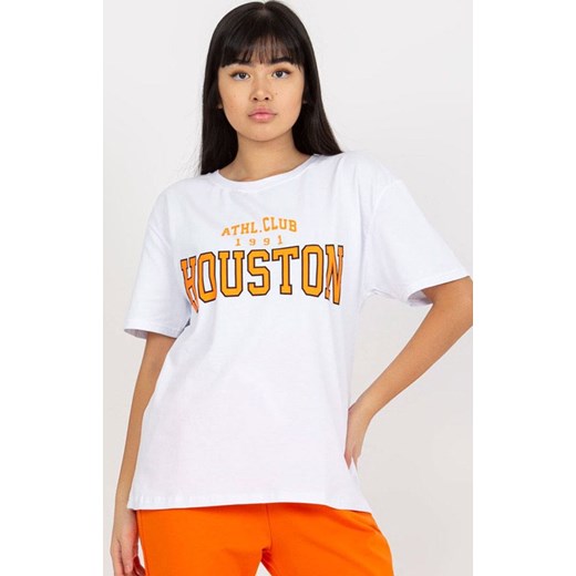 Biały t-shirt damski z nadrukiem EM-TS-527-1.26X, Kolor biały, Rozmiar one size, EX MODA ze sklepu Primodo w kategorii Bluzki damskie - zdjęcie 170280694