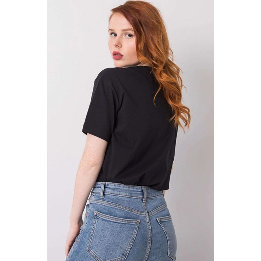 Czarny t-shirt damski z nadrukiem HB-TS-3048.31P, Kolor czarny, Rozmiar L, HiB ze sklepu Primodo w kategorii Bluzki damskie - zdjęcie 170280733