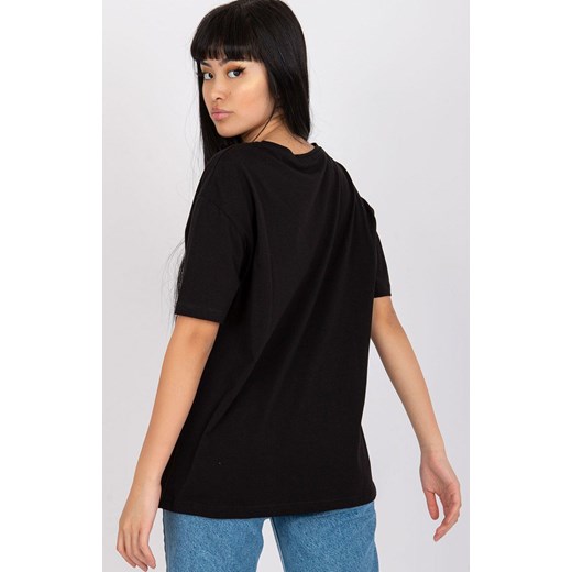 Czarny t-shirt damski z nadrukiem HB-TS-3079.59, Kolor czarny, Rozmiar S, HiB ze sklepu Primodo w kategorii Bluzki damskie - zdjęcie 170280752