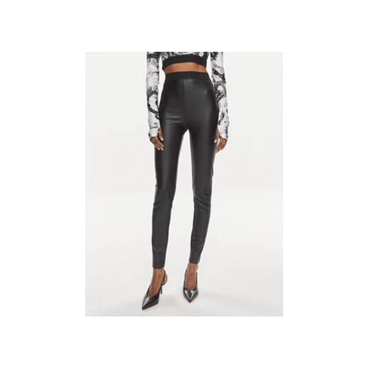 Versace Jeans Couture Legginsy 76HAC101 Czarny Skinny Fit ze sklepu MODIVO w kategorii Spodnie damskie - zdjęcie 170283002