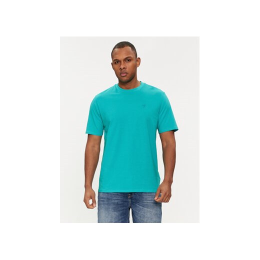 Guess T-Shirt F3GI00 K8HM0 Turkusowy Regular Fit ze sklepu MODIVO w kategorii T-shirty męskie - zdjęcie 170283610