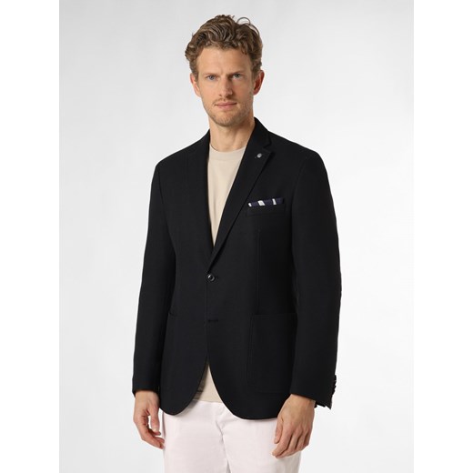 CG - CLUB of GENTS Kurtka męska - Arel Mężczyźni Slim Fit granatowy jednolity ze sklepu vangraaf w kategorii Marynarki męskie - zdjęcie 170285261