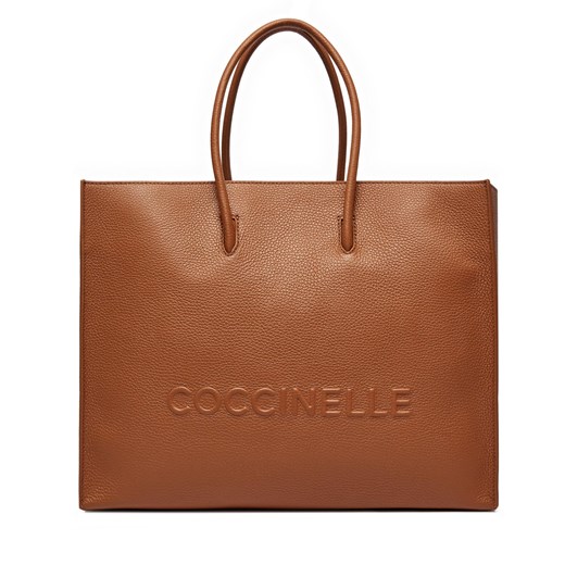 Torebka Coccinelle QBB Coccinellemyrtha Maxi Log E1 QBB 18 01 01 Brązowy ze sklepu eobuwie.pl w kategorii Torby Shopper bag - zdjęcie 170285483