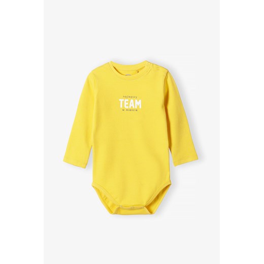 Bawełniane body niemowlęce z napisem najlepszy Team w mieście Family Concept By 5.10.15. 68 5.10.15