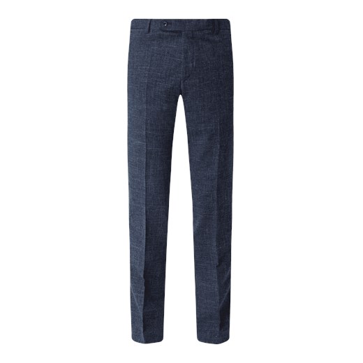 Spodnie do garnituru o kroju slim fit z dodatkiem lnu ze sklepu Peek&Cloppenburg  w kategorii Spodnie męskie - zdjęcie 170289183