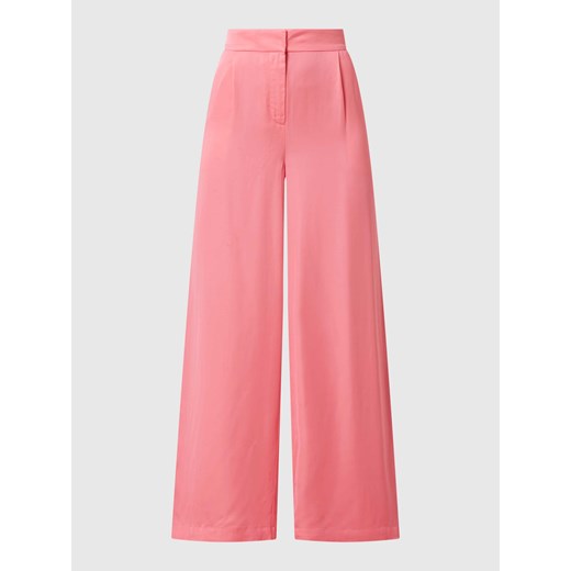 Spodnie z wiskozy z zakładkami w pasie ze sklepu Peek&Cloppenburg  w kategorii Spodnie damskie - zdjęcie 170290090
