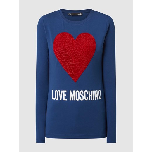 Bluzka z długim rękawem i cekinami Love Moschino 40 promocja Peek&Cloppenburg 