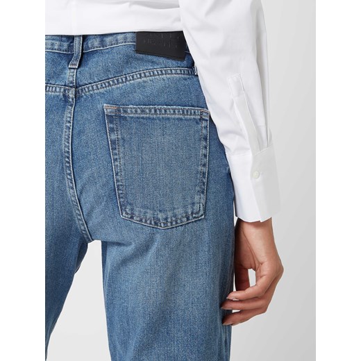Jeansy z wysokim stanem o kroju straight fit z bawełny model ‘Kent’ 25 promocyjna cena Peek&Cloppenburg 