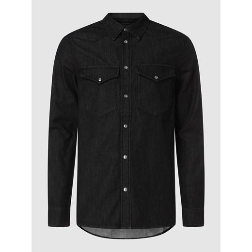 Koszula jeansowa o kroju regular fit z bawełny model ‘Stan’ ze sklepu Peek&Cloppenburg  w kategorii Koszule męskie - zdjęcie 170291332