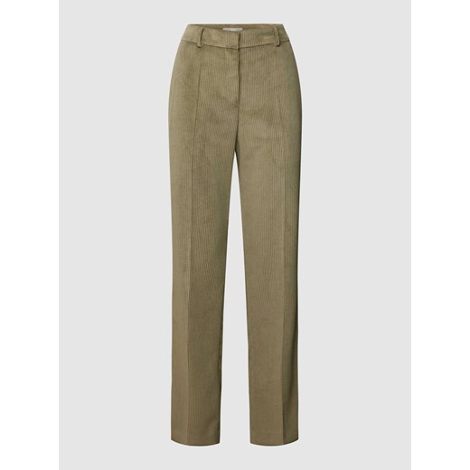 Spodnie sztruksowe z zapięciem na haftkę ze sklepu Peek&Cloppenburg  w kategorii Spodnie damskie - zdjęcie 170292840