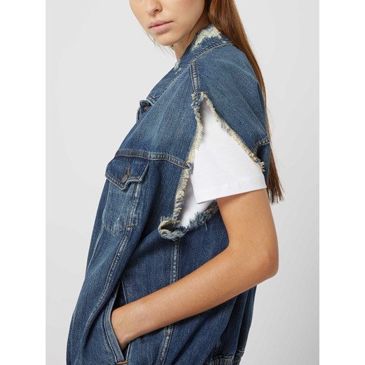 Kamizelka jeansowa o kroju oversized z efektem znoszenia model ‘Kimi’ Young Poets Society XS/S okazja Peek&Cloppenburg 
