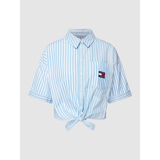 Bluzka koszulowa z naszywką z logo model ‘Front’ Tommy Jeans L wyprzedaż Peek&Cloppenburg 