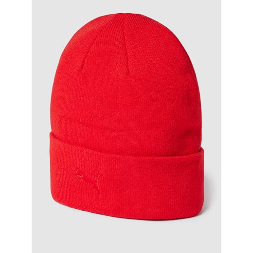 Czapka beanie z wyhaftowanym logo model ‘Ferrari’ ze sklepu Peek&Cloppenburg  w kategorii Czapki zimowe męskie - zdjęcie 170294924