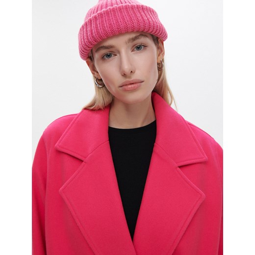 Cropp - Różowy płaszcz oversize - różowy Cropp L wyprzedaż Cropp