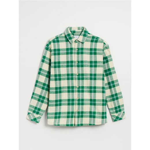Flanelowa koszula w kratę zielona House XL okazyjna cena House