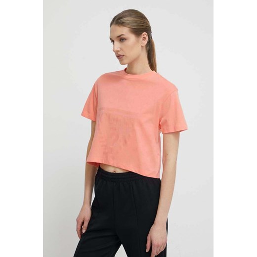 Guess t-shirt bawełniany ADELE kolor różowy V2YI06 K8HM0 ze sklepu ANSWEAR.com w kategorii Bluzki damskie - zdjęcie 170299463