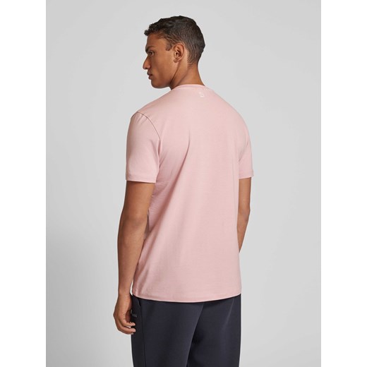 Różowy t-shirt męski Mey z krótkim rękawem casual 