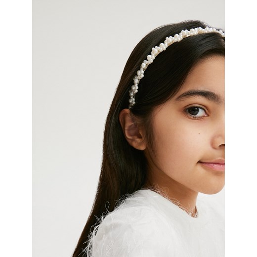 Reserved - Opaska i spinki ze sztucznymi perłami - biały Reserved ONE SIZE Reserved