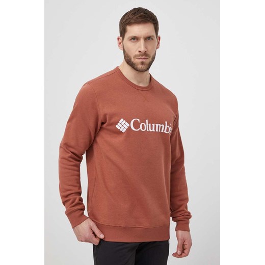 Columbia bluza męska kolor czerwony z nadrukiem ze sklepu ANSWEAR.com w kategorii Bluzy męskie - zdjęcie 170305322