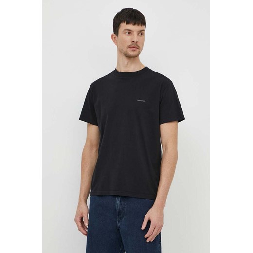 Bomboogie t-shirt bawełniany męski kolor czarny gładki XL ANSWEAR.com