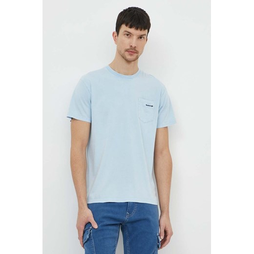 Bomboogie t-shirt bawełniany męski kolor niebieski gładki M ANSWEAR.com