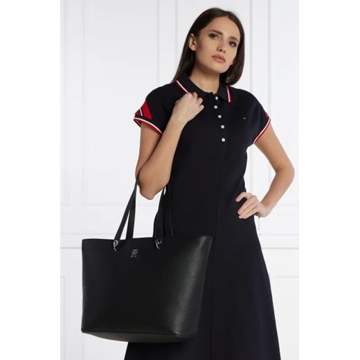 Shopper bag Tommy Hilfiger ze skóry ekologicznej
