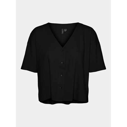 Bluzka damska Vero Moda w serek casual z krótkim rękawem 