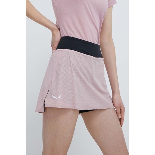 Salewa spódnica PEDROC 2 kolor różowy mini prosta 00-0000028605 ze sklepu ANSWEAR.com w kategorii Spódnice - zdjęcie 170313902