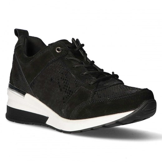 Skórzane sneakersy Filippo DP1505/20 BK czarne ze sklepu ButyButy.pl w kategorii Buty sportowe damskie - zdjęcie 170315270