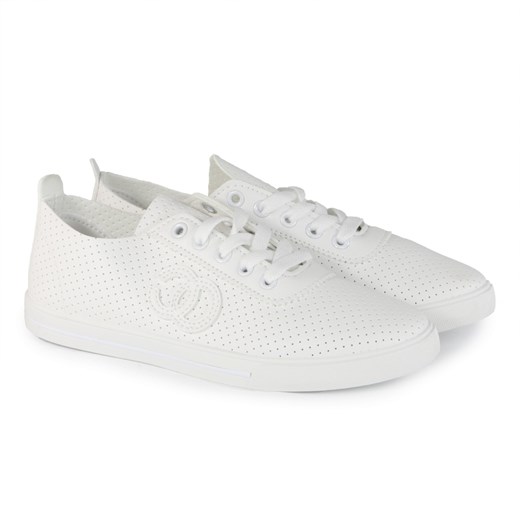 Sneakersy damskie Desun DF706 biały ze sklepu ButyButy.pl w kategorii Trampki damskie - zdjęcie 170316362