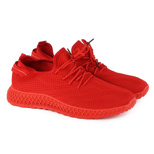 Sneakersy męskie Desun J98-2 czerwony ze sklepu ButyButy.pl w kategorii Buty sportowe męskie - zdjęcie 170316370