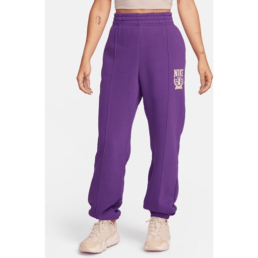 Damskie spodnie typu jogger z dzianiny Nike Sportswear - Fiolet ze sklepu Nike poland w kategorii Spodnie damskie - zdjęcie 170318193