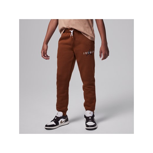 Spodnie z dzianiny dla dużych dzieci Jordan - Brązowy ze sklepu Nike poland w kategorii Spodnie chłopięce - zdjęcie 170318201