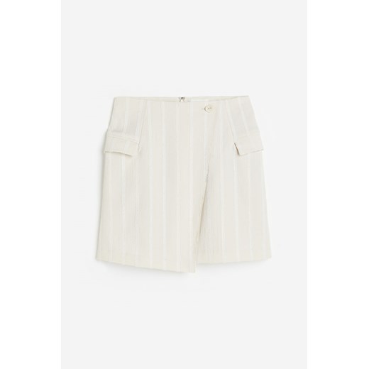 H & M - Kopertowa spódnica w strukturalny splot - Biały ze sklepu H&M w kategorii Spódnice - zdjęcie 170318303