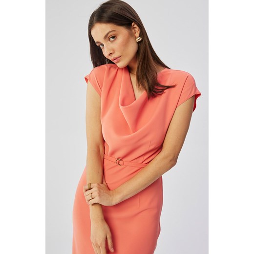 Sukienka asymetryczna z dekoltem typu woda pomarańczowa S362, Kolor Stylove S Primodo