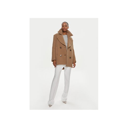 Pinko Płaszcz wełniany 101830 A13B Beżowy Regular Fit Pinko XXL MODIVO
