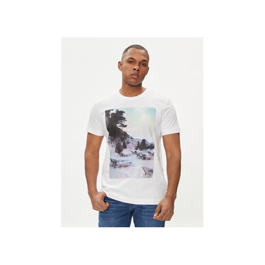 JOOP! Jeans T-Shirt 47Dario 30042425 Biały Modern Fit ze sklepu MODIVO w kategorii T-shirty męskie - zdjęcie 170323023